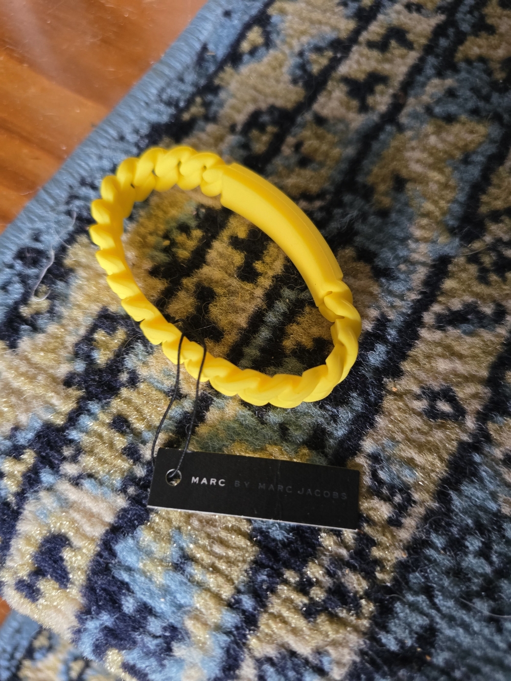 Marc by Marc Jacobs Yellow Braided Silicone Bracelet